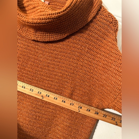 PILCRO Anthropologie XS Cinnamon Cowl Neck Knit Oversized Cozy Sweater Boho Fall - Picture 6 of 11